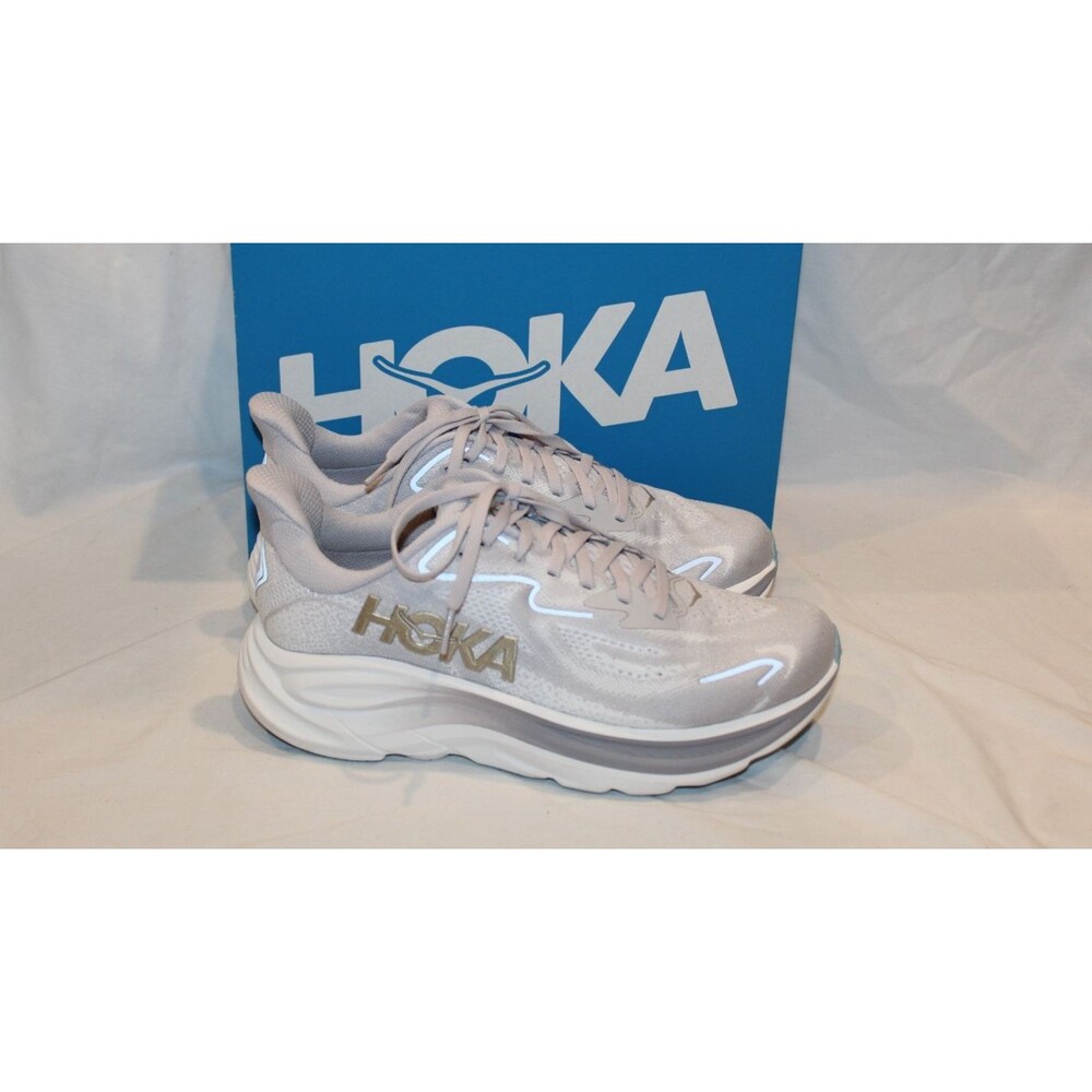 Hoka One Women's Clifton 10 Running Athletic Sneakers Gray AYF 10.5 B NIB